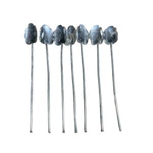 Sterling Silver Iced Tea Spoon Stirrers 7 Piece Set .925 Mexico Handmade Vintage